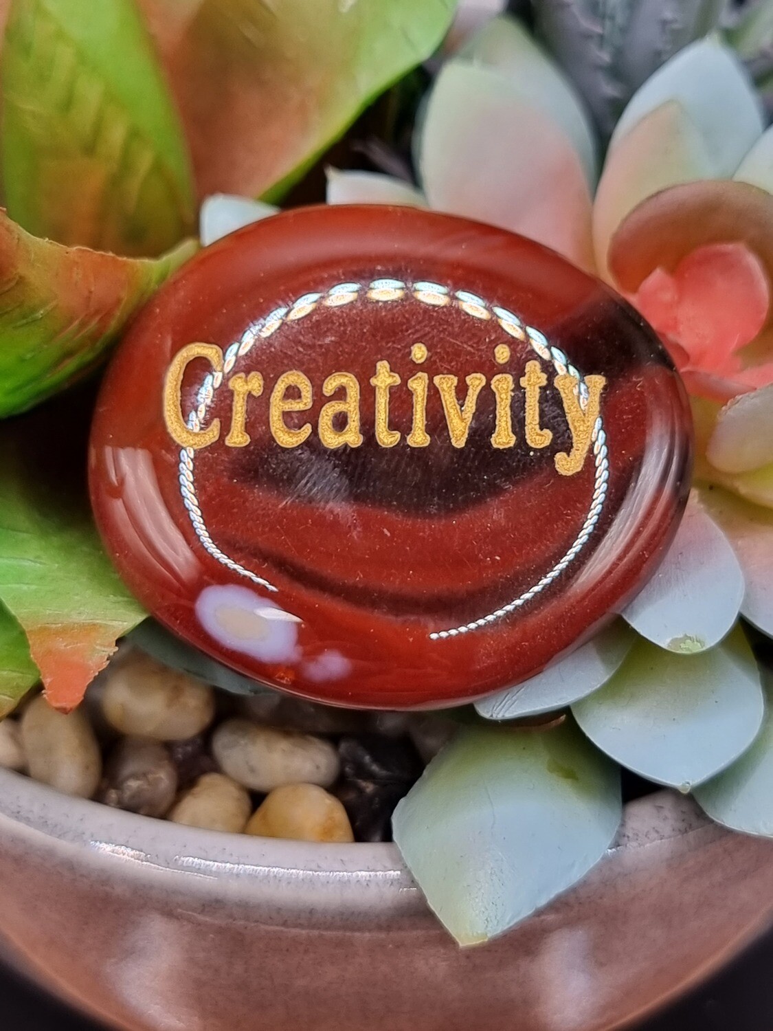 Carnelian Creativity Word Stone