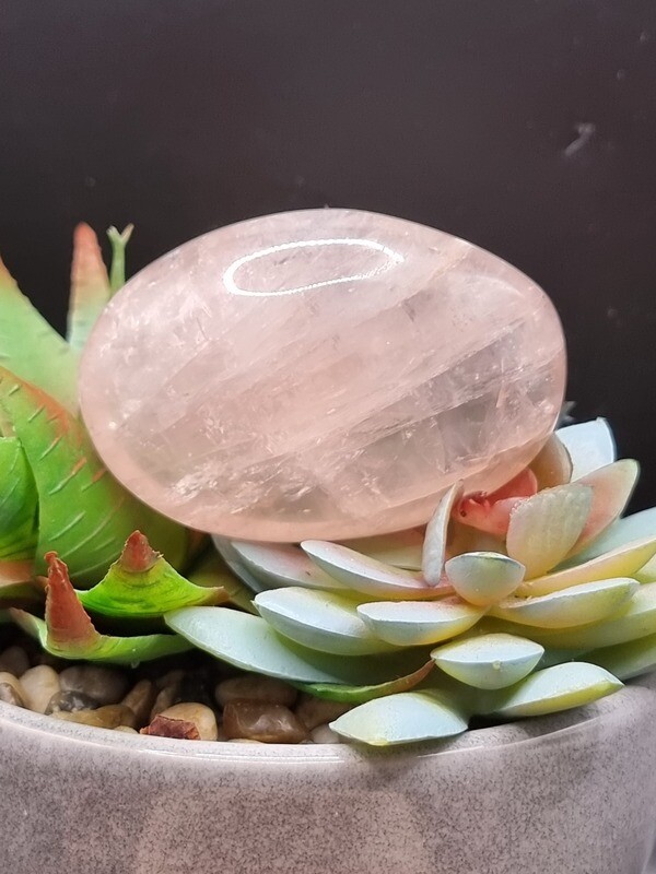 Rose Quartz Palm Stone
