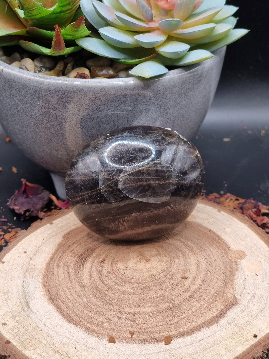 Black Moonstone Palmstone