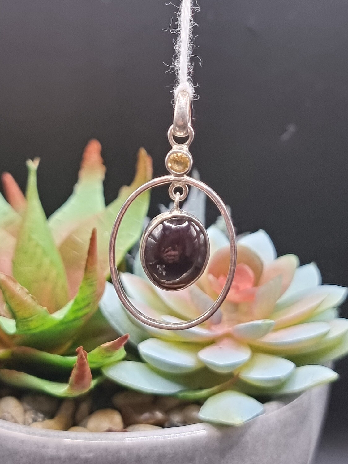 Garnet and Citrine Pendant