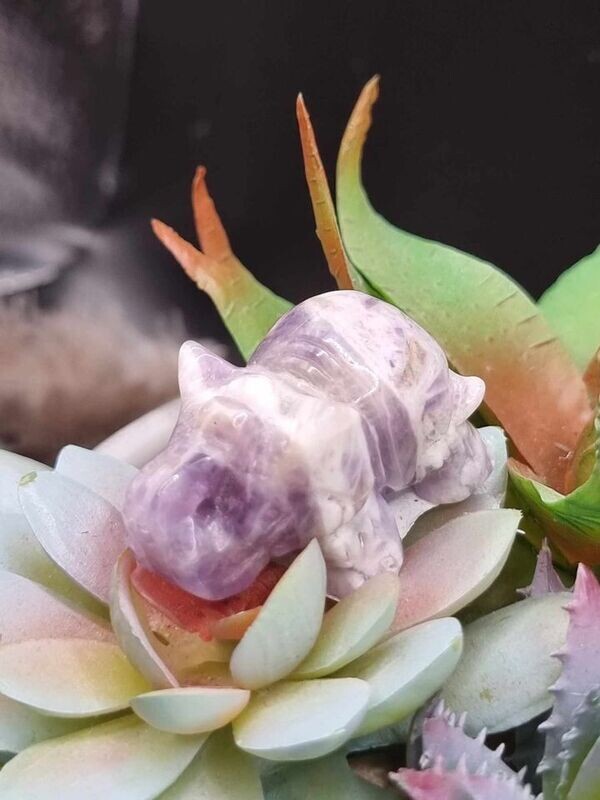 Chevron Amethyst Elephant