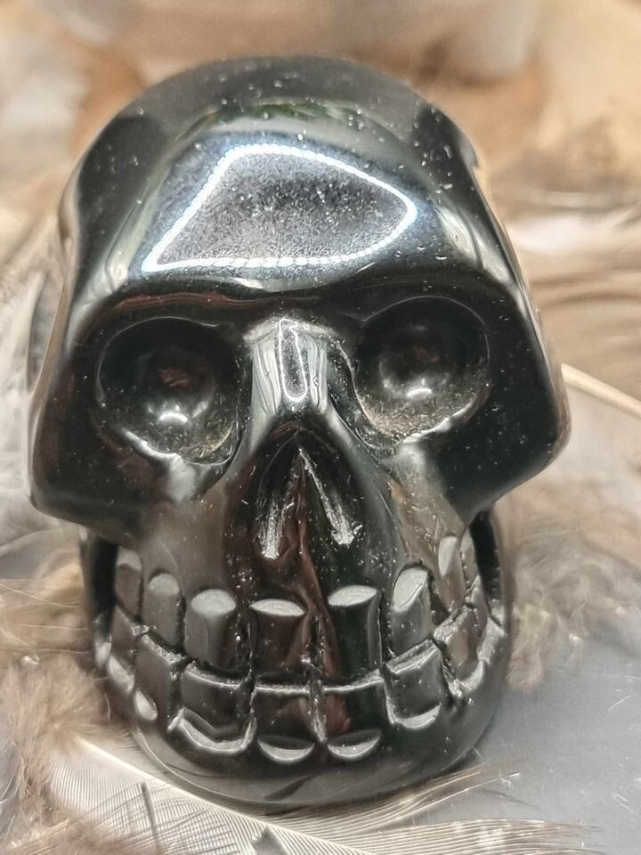 Black Obsidian Skull