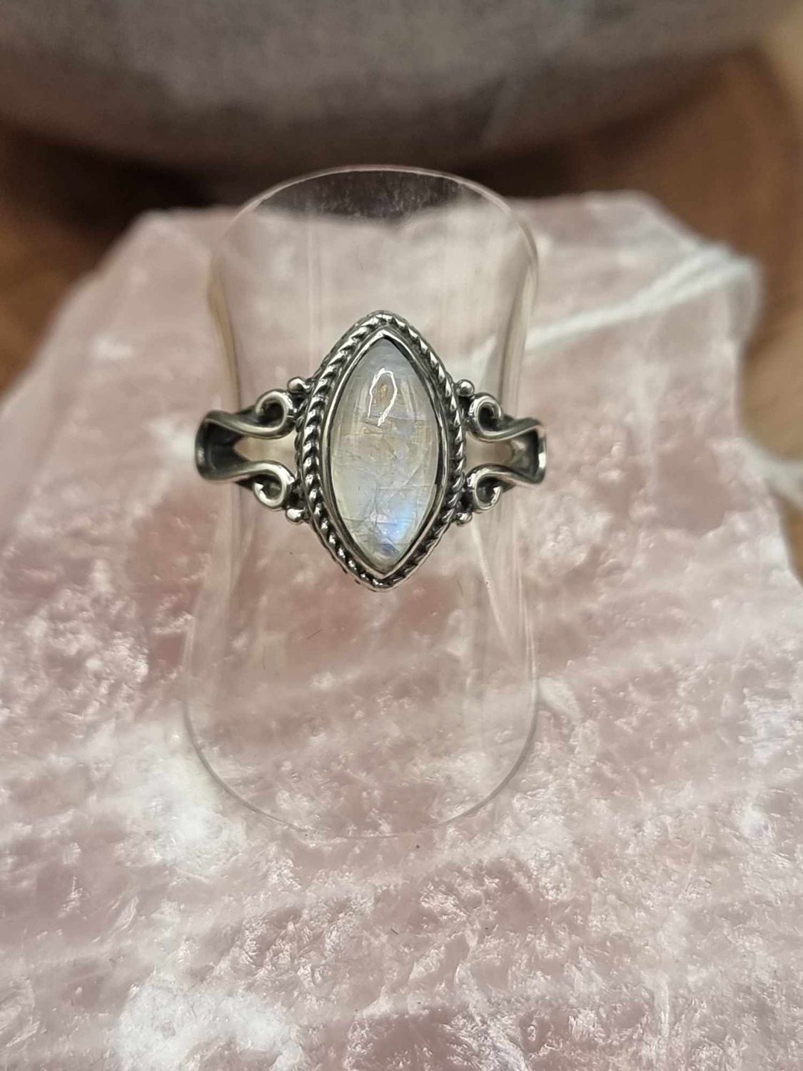 Rainbow Moonstone Ring - Size 6