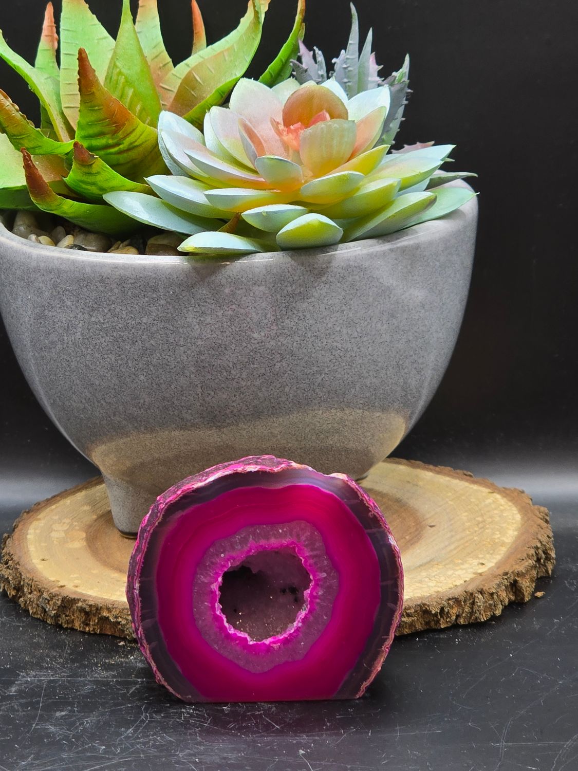 Dyed Agate Geode - Cut Base