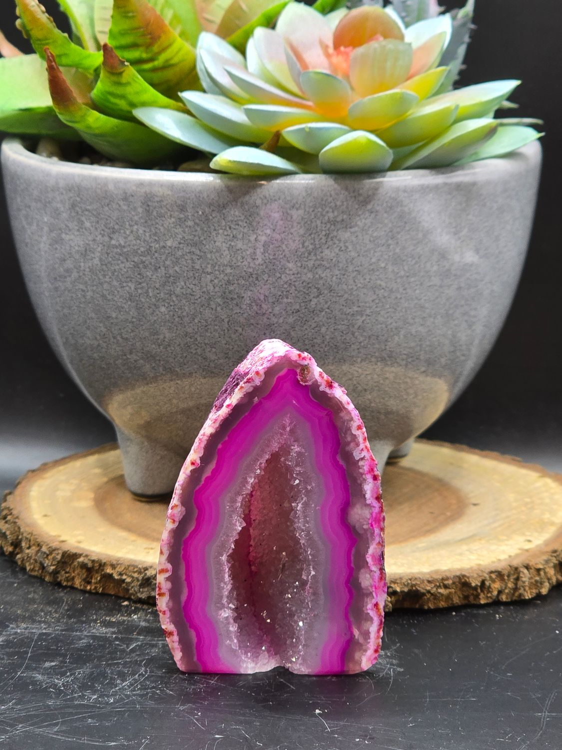 Dyed Agate Geode - Cut Base