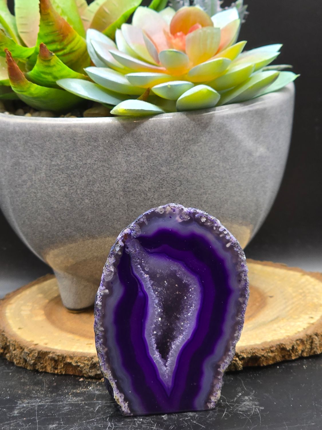Dyed Agate Geode - Cut Base