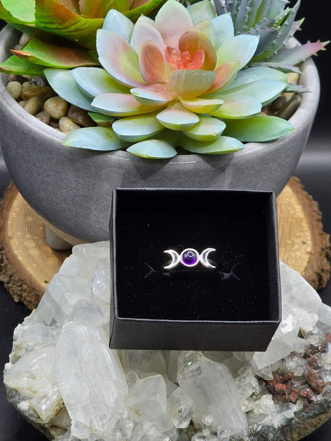 Amethyst Triple Moon Ring Amethyst Triple Moon Ring