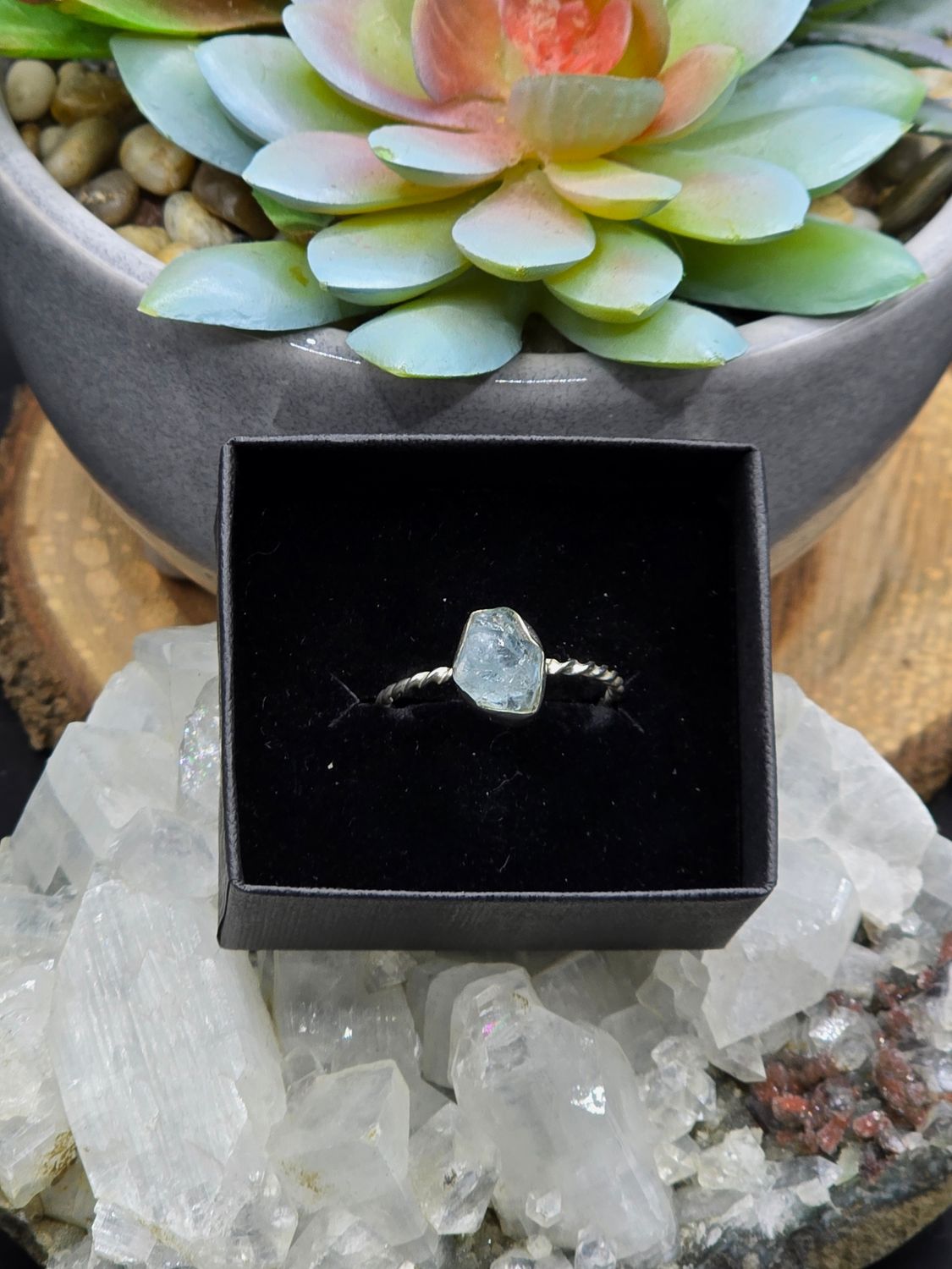 Raw Aquamarine Ring Raw Aquamarine Ring