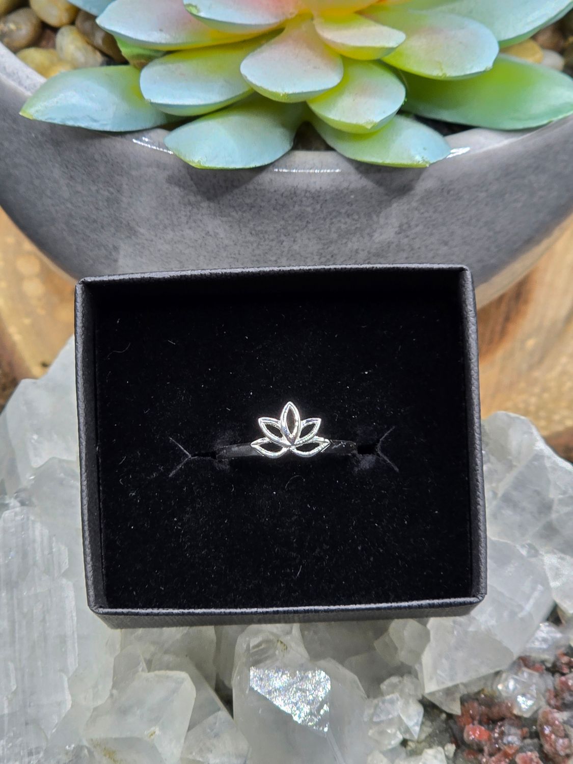 Silver Lotus Ring