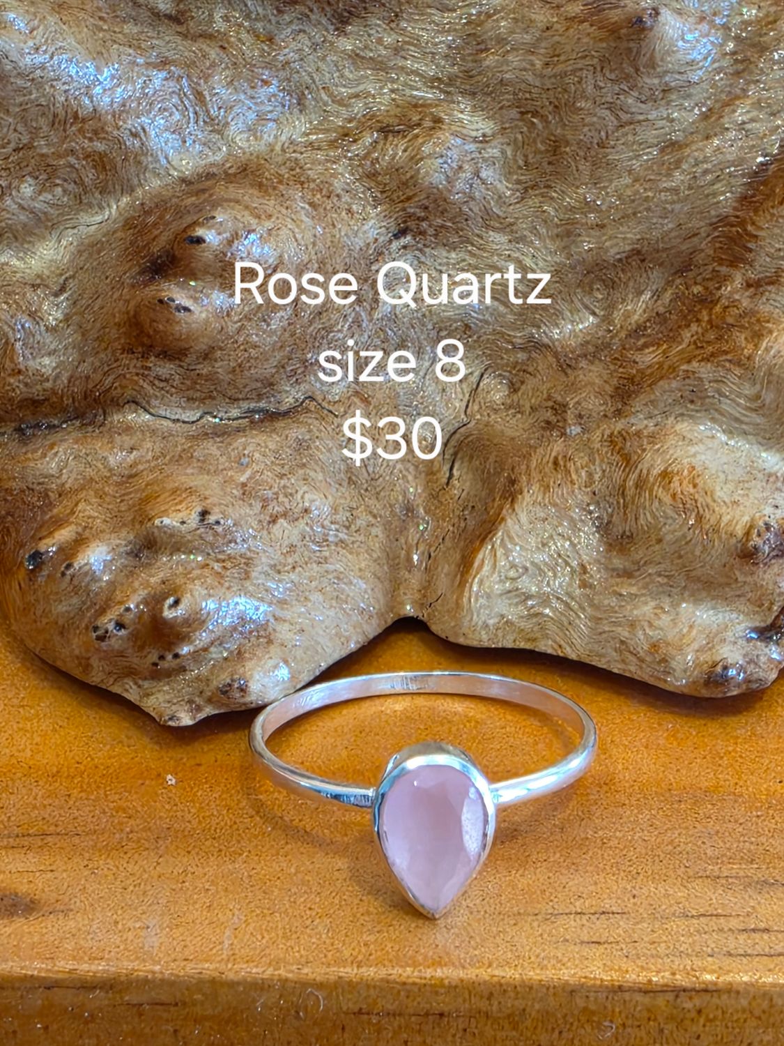 Rose Quartz Ring Size 8 Rose Quartz Ring Size 8