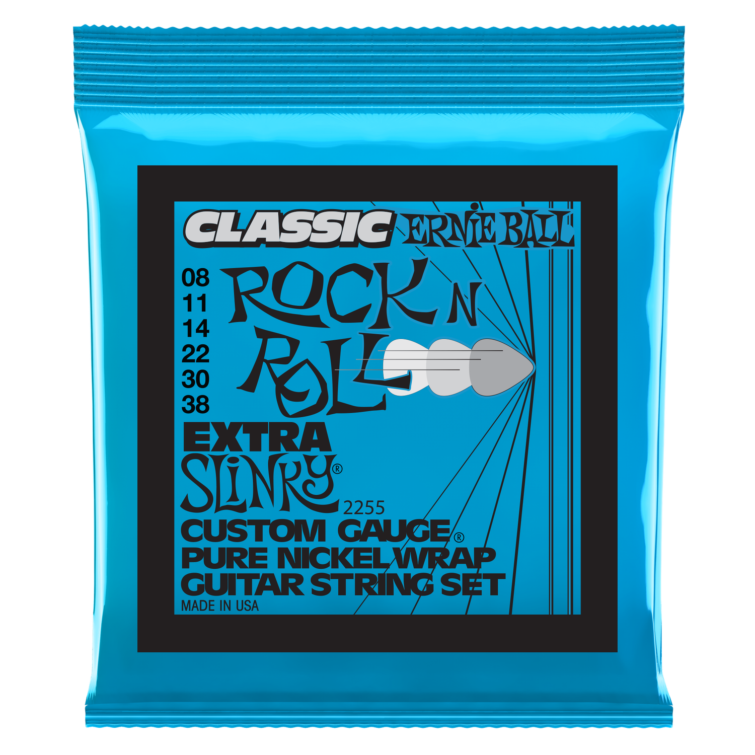 Extra Slinky Nickel Wound Electric Guitar Strings 8-38 Gauge