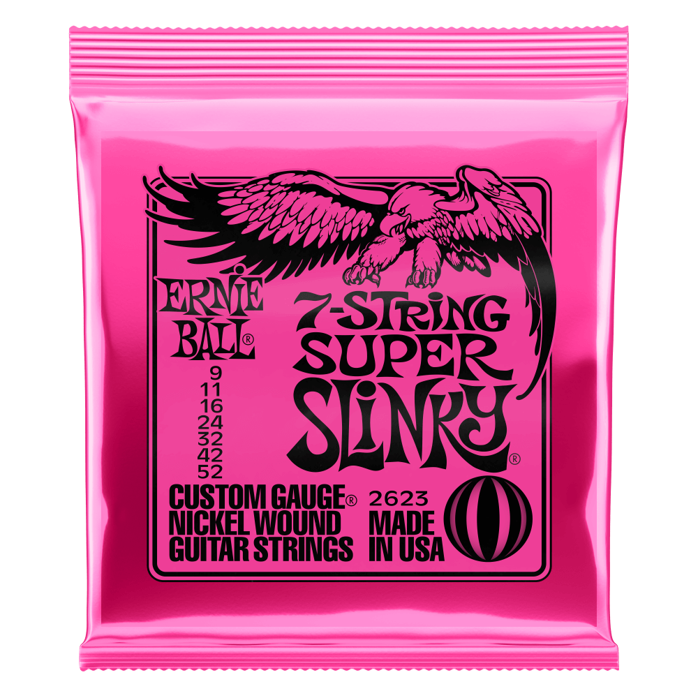Super Slinky Nickel Wound 7-String Electric Guitar Strings 9-52 Gauge