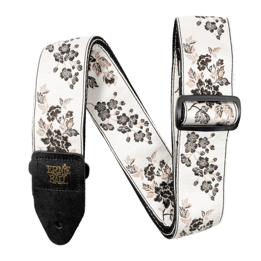 Classic Jacquard Guitar Strap/Bass Strap - Shadow Blossom