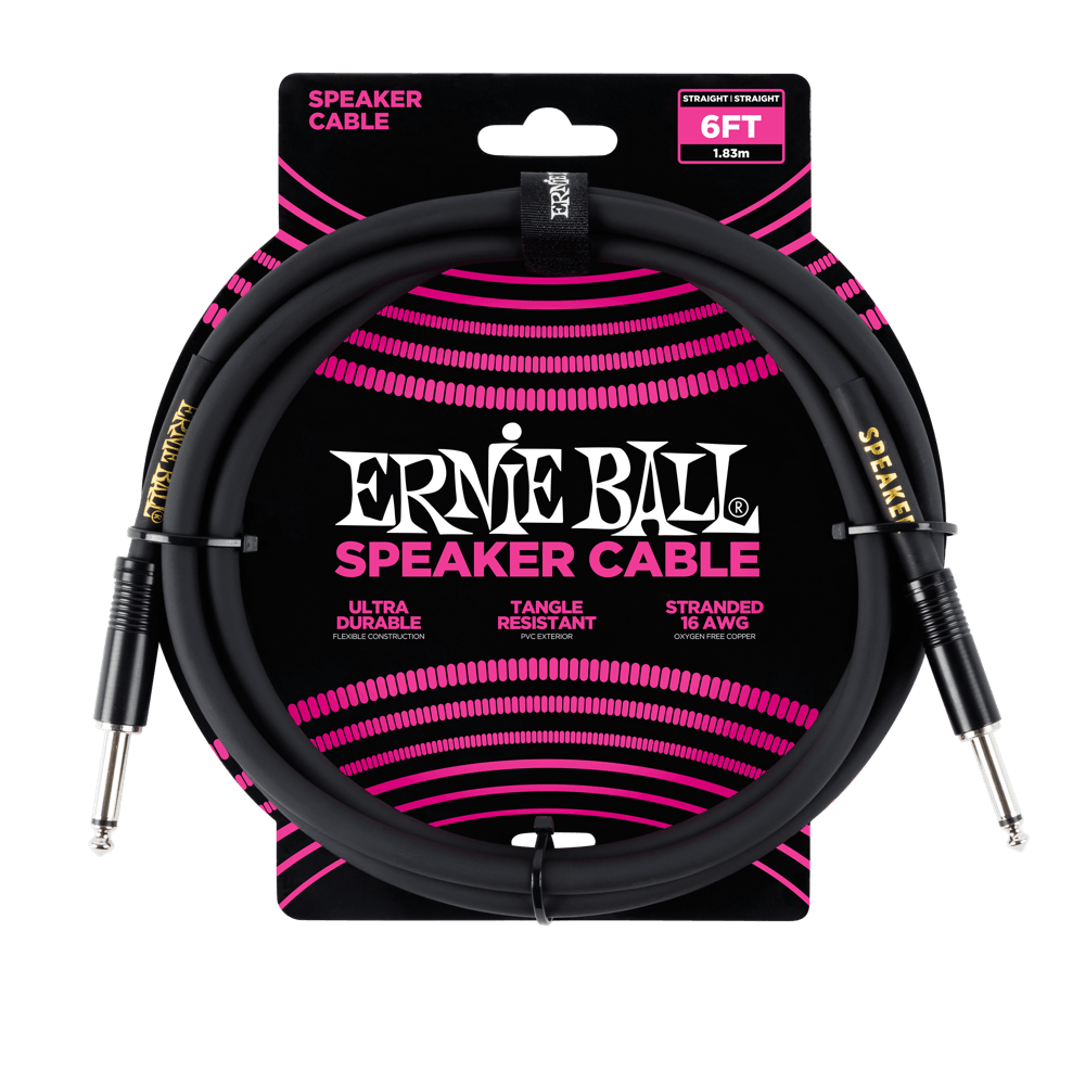 Classic Speaker Cable Straight/Straight 6ft - Black