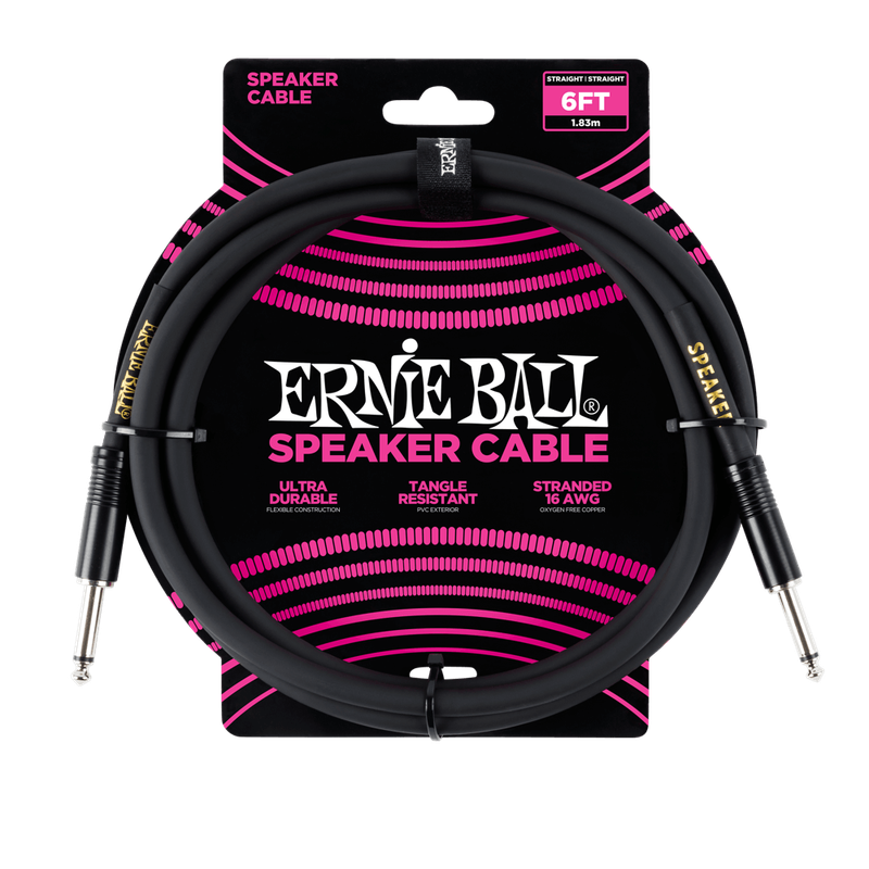 Classic Speaker Cable Straight/Straight 6ft - Black