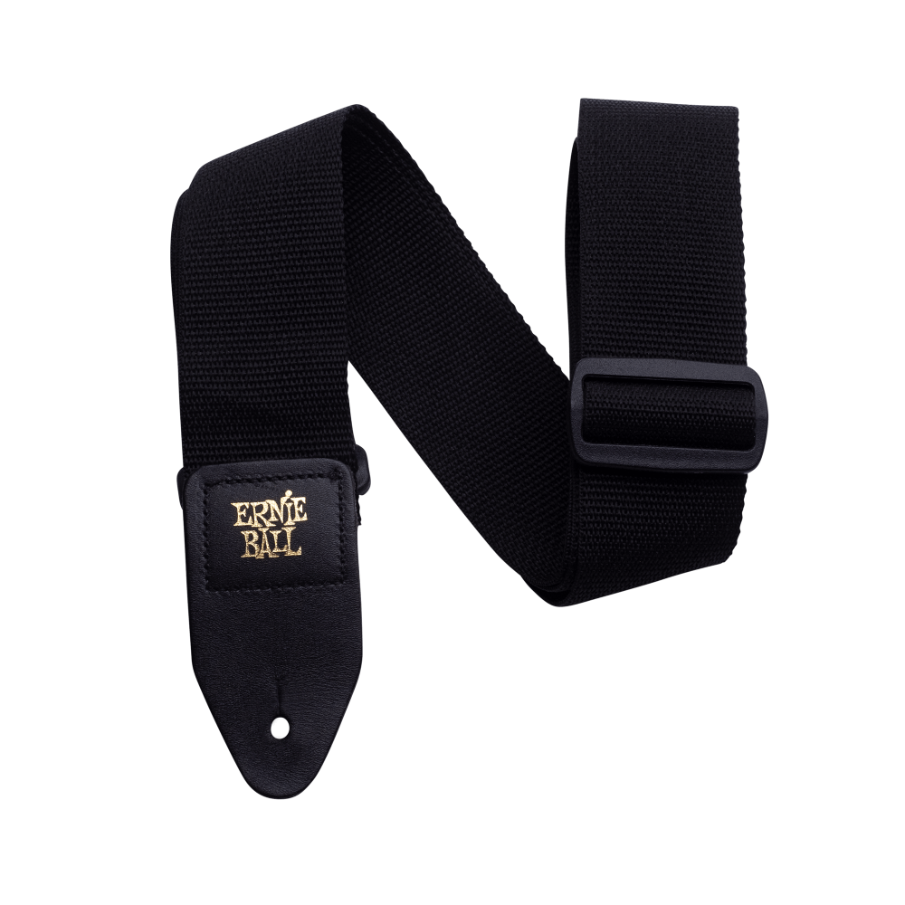 Ernie Ball Polypro Guitar Strap/Bass Strap, Colour: Black