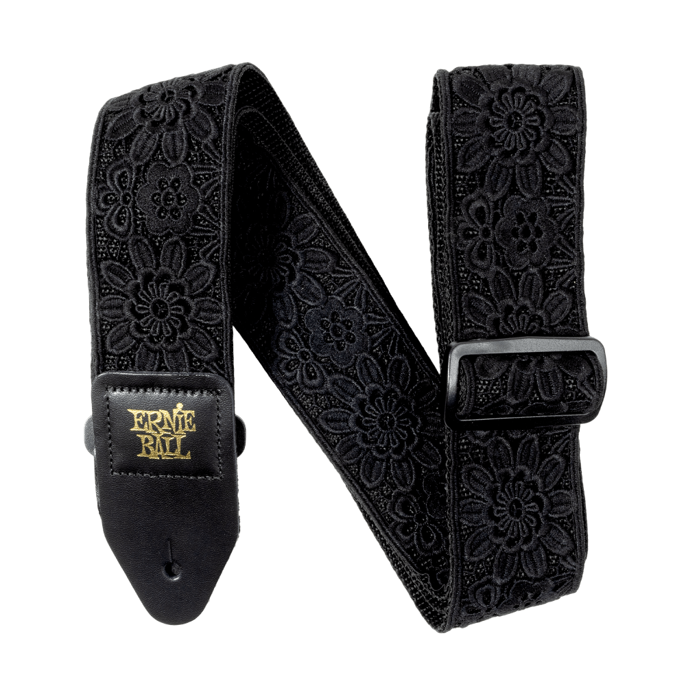 Classic Jacquard Guitar Strap/Bass Strap - Daisy After Dark