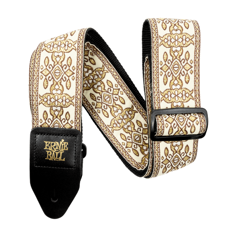 Classic Jacquard Guitar Strap/Bass Strap - Golden Tapestry