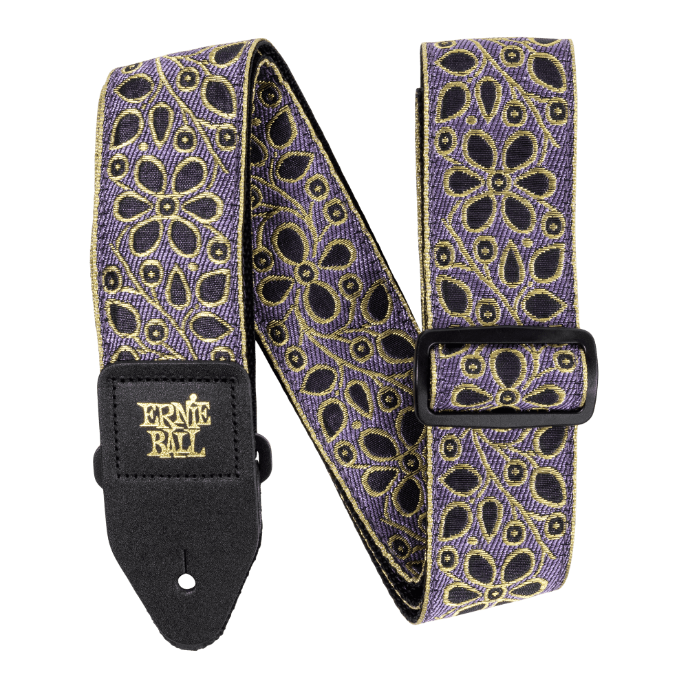 Classic Jacquard Guitar Strap/Bass Strap - Jasmine and Juice
