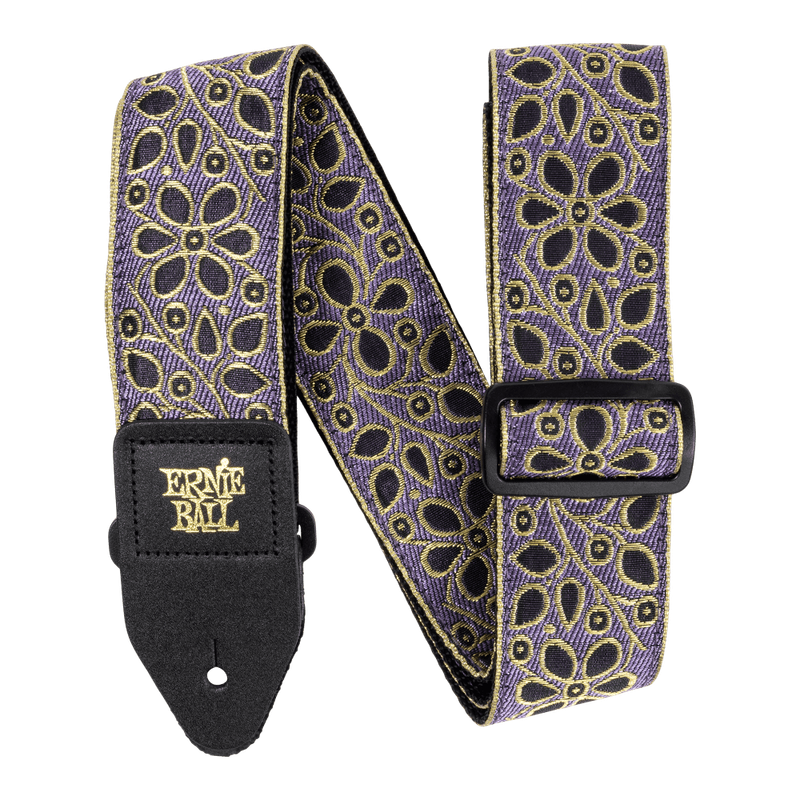 Classic Jacquard Guitar Strap/Bass Strap - Jasmine and Juice