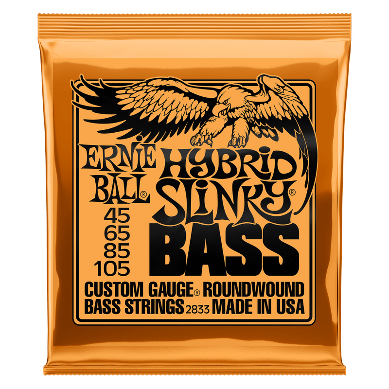 Hybrid Slinky Nickel Wound Electric Bass Strings 45-105 Gauge