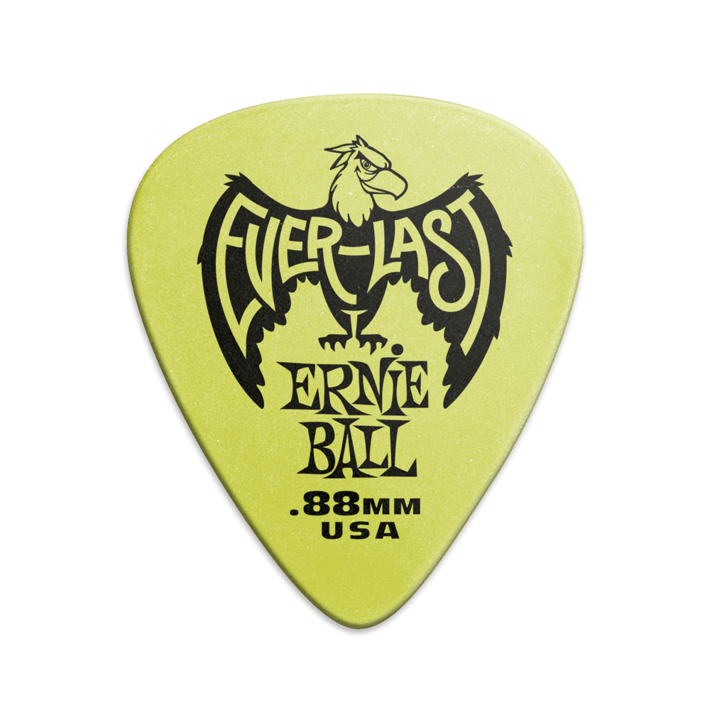 Everlast Picks - 0.88mm Green - 12 Pack