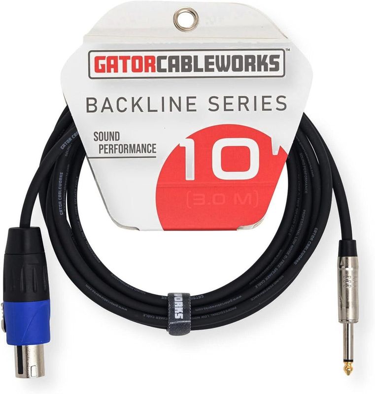 Gator Cableworks Backline Series 10 FT TS to Spekon Speaker Cable