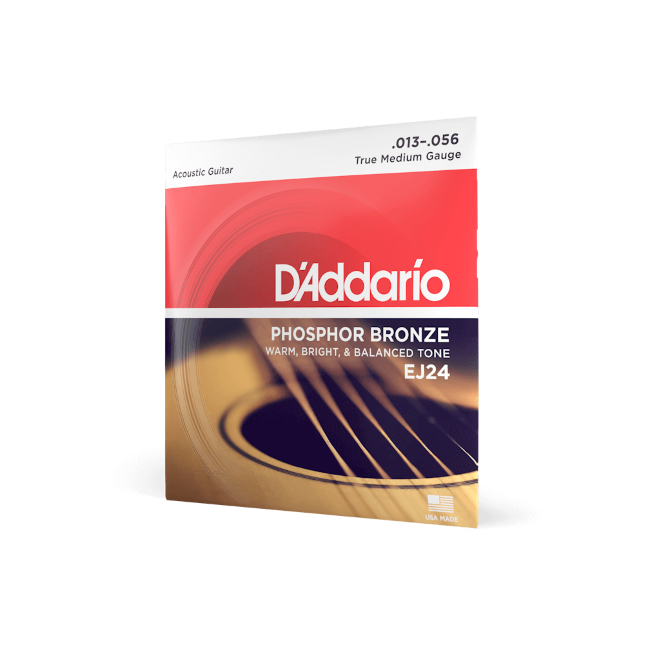 D'Addario 13-56 True Medium, Phosphor Bronze Acoustic Guitar Strings