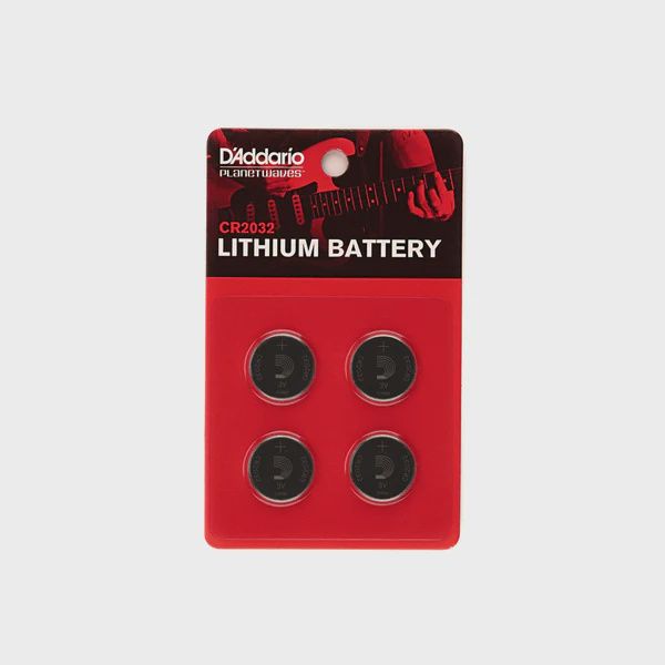 D'Addario CR2032 Lithium Batteries, 4 Pack