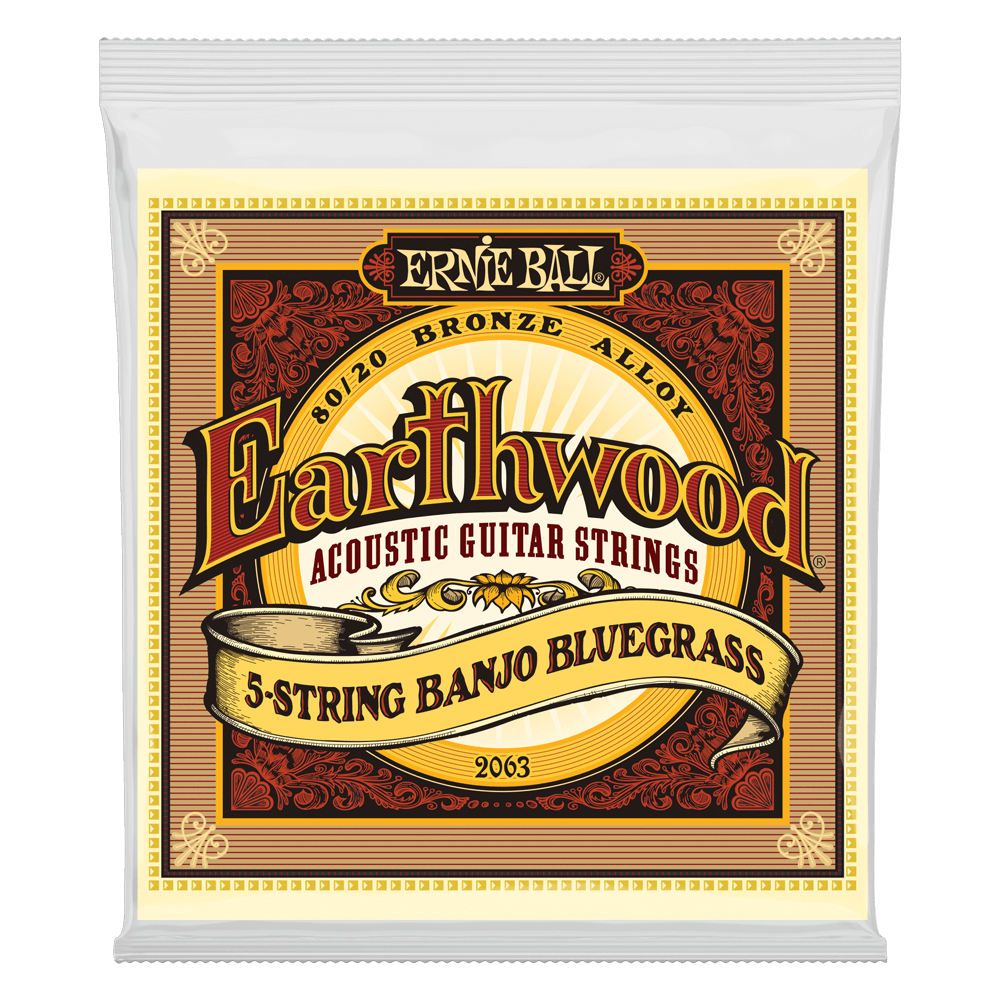 Ernie Ball Earthwood 80/20 Bronze Loop End 5-String Bluegrass Banjo Strings 9-20 Gauge