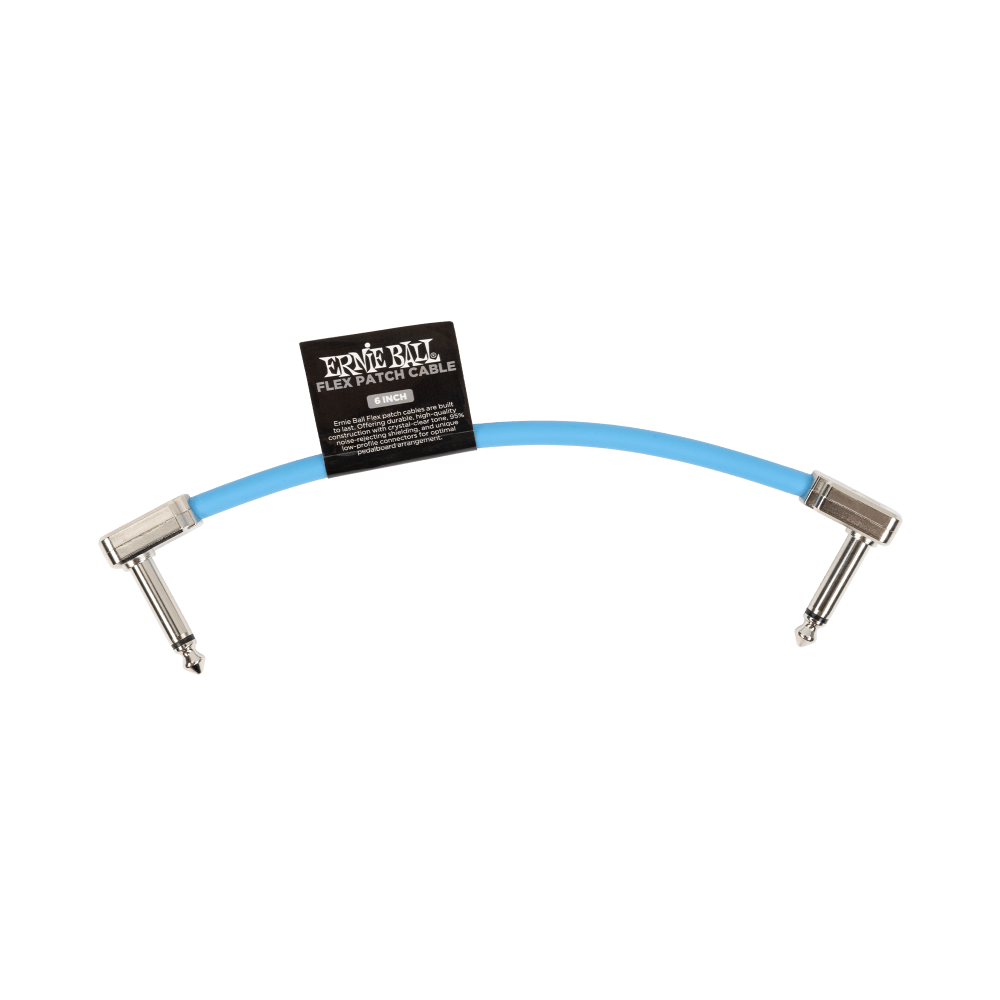 Ernie Ball Flex Patch Cable 6in - Blue - Single