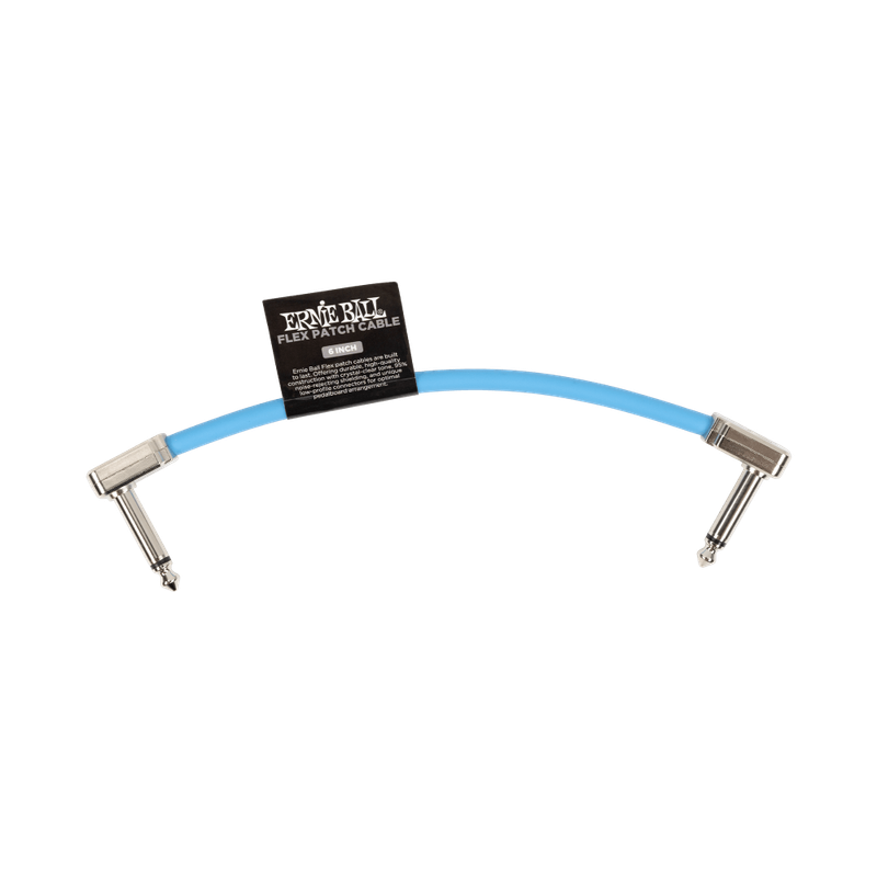 Ernie Ball Flex Patch Cable 6in - Blue - Single
