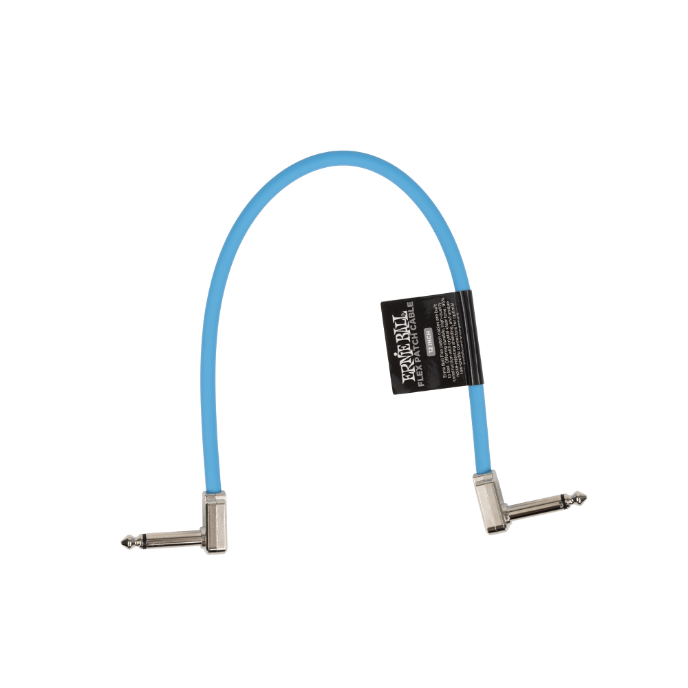 Ernie Ball Flex Patch Cable 12in - Blue - Single