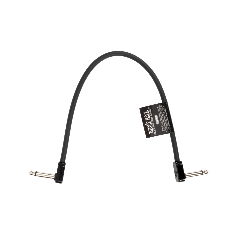 Ernie Ball Flex Patch Cable 12in - Black - Single