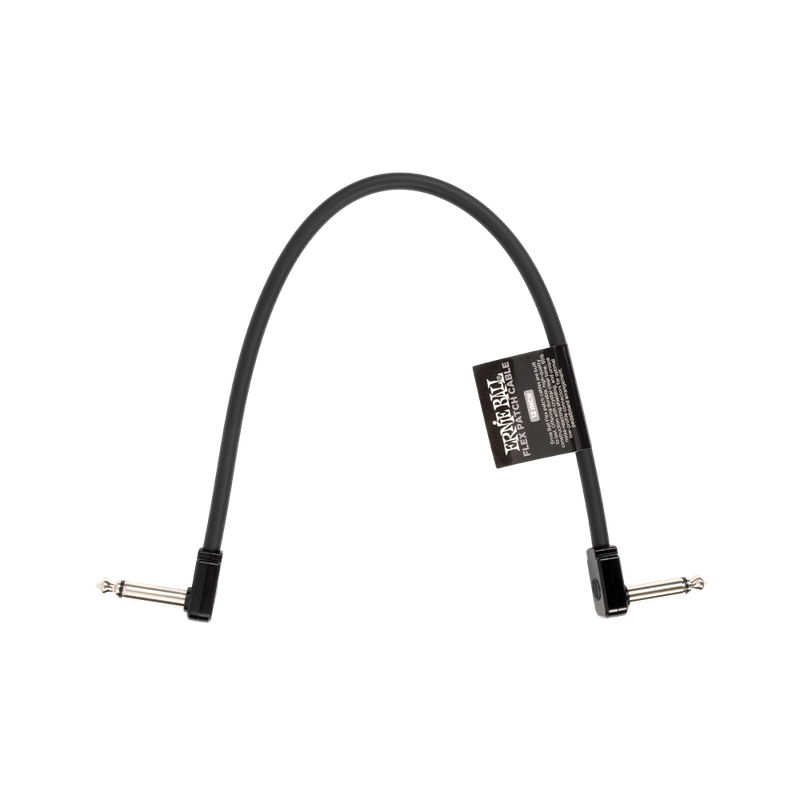 Ernie Ball Flex Patch Cable 12in - Black - Single
