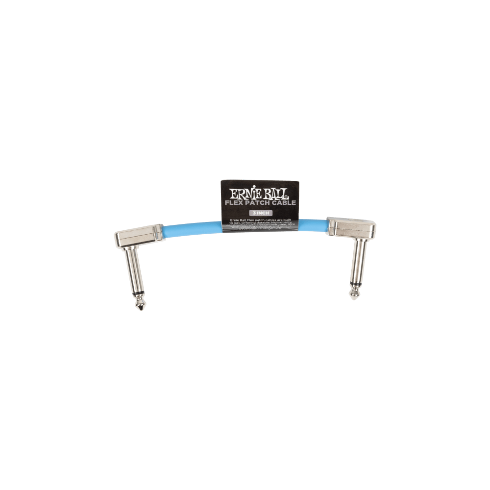 Ernie Ball Flex Patch Cable 3in - Blue - Single