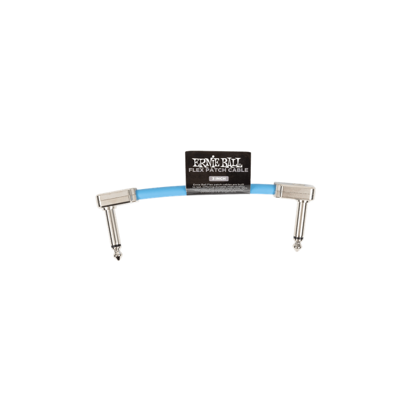 Ernie Ball Flex Patch Cable 3in - Blue - Single