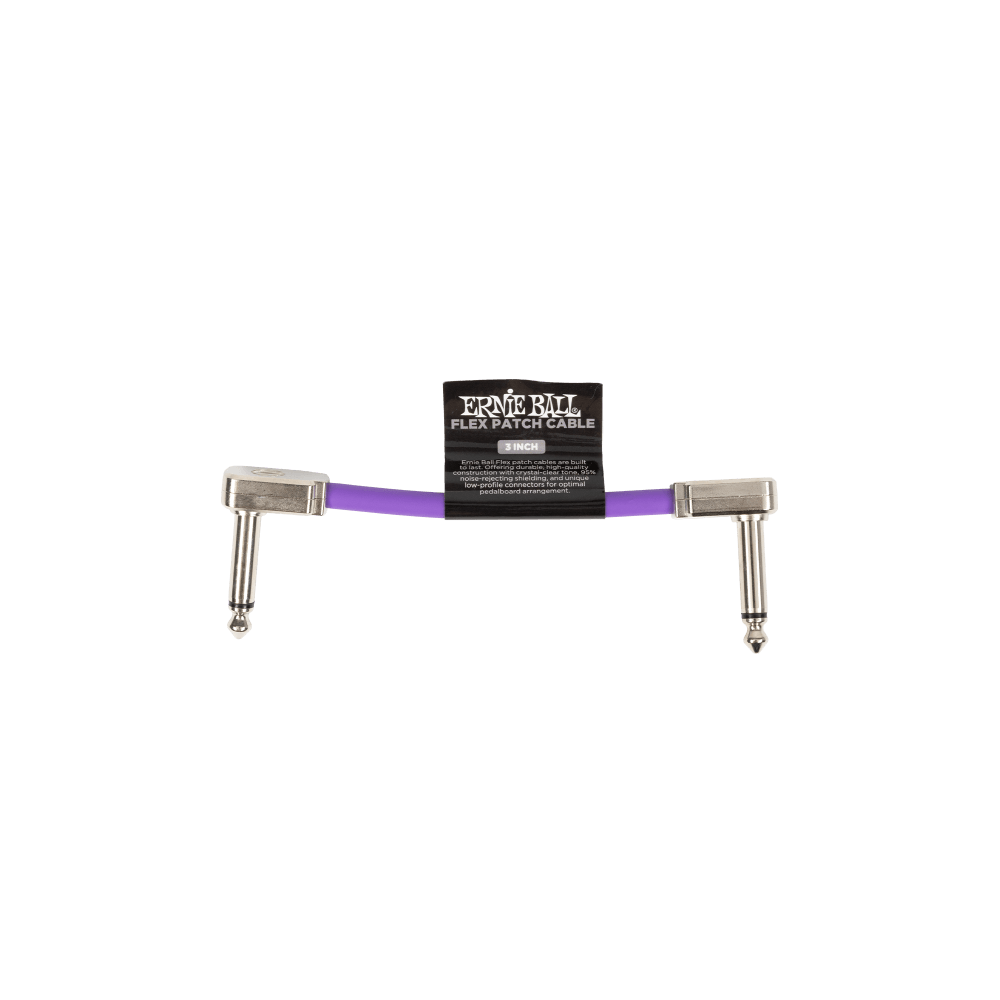 Ernie Ball Flex Patch Cable 3in - Purple - Single