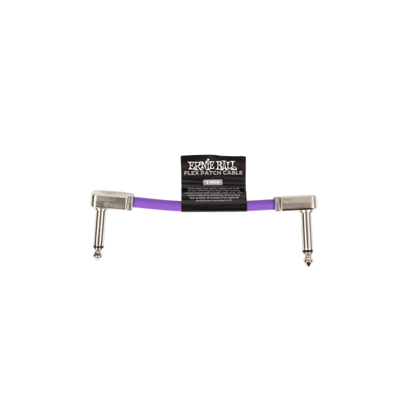 Ernie Ball Flex Patch Cable 3in - Purple - Single