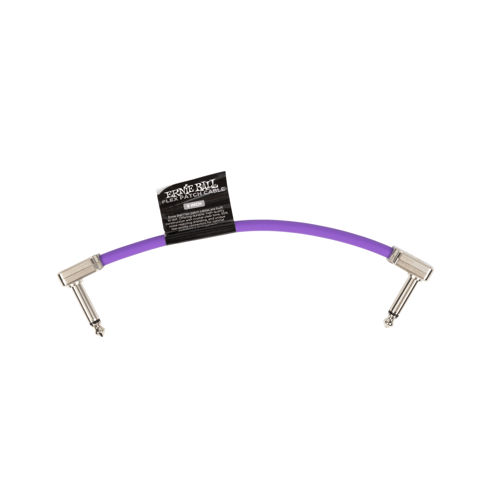 Ernie Ball Flex Patch Cable 6in - Purple - Single