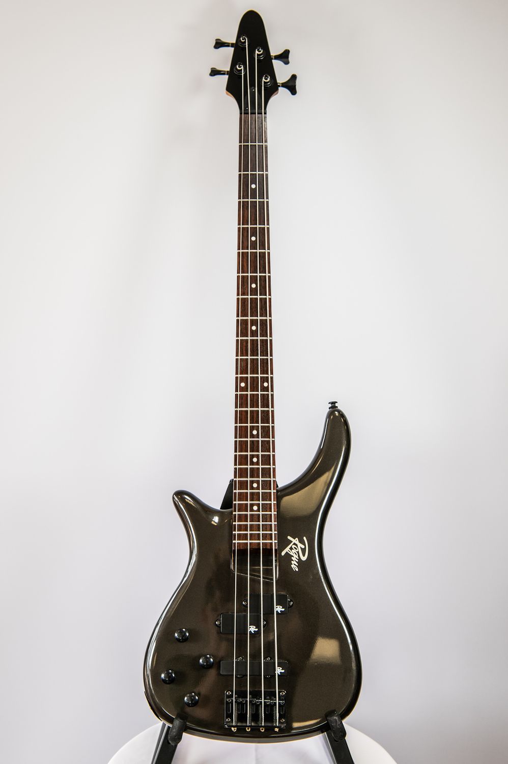(Used) Rogue LX200BL Left-Handed Bass Guitar, Colour: Pearl Black