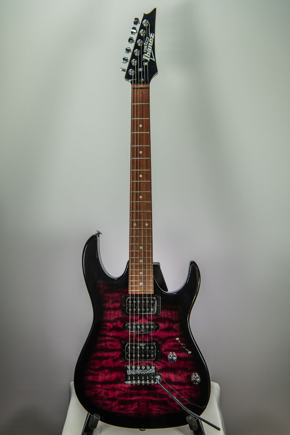 Ibanez GRX70QA Electric Guitar, Colour: Transparent Violet (TVT)