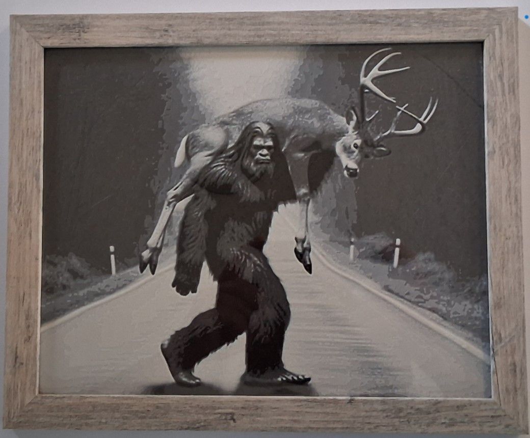 Bigfoot got his deer. Light brown frames