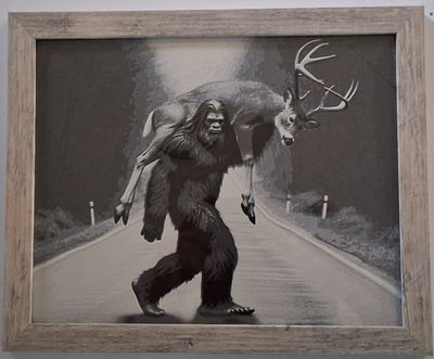 Bigfoot got his deer. Light brown frames