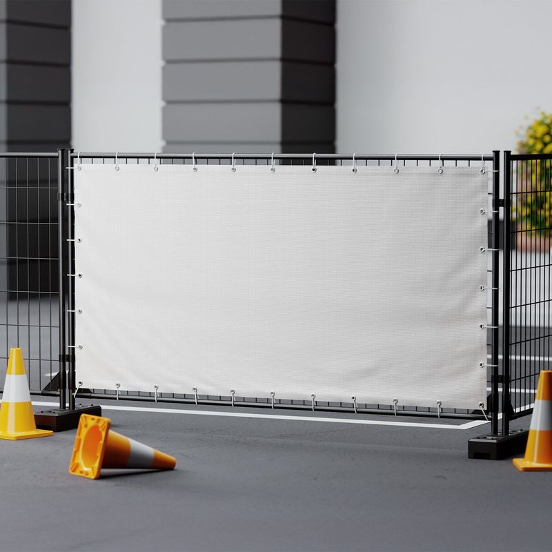 Bauzaunbanner 340 x 173 cm, 4/0-farbig
