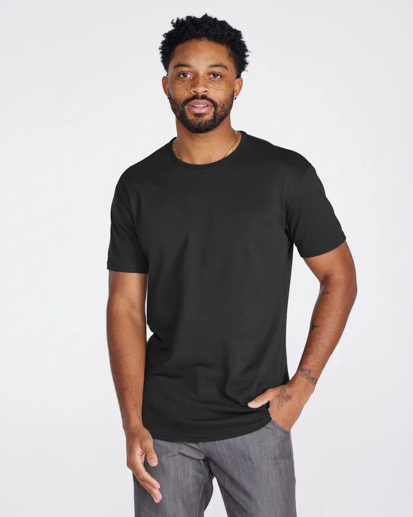 Black Bayside Drop-Cut