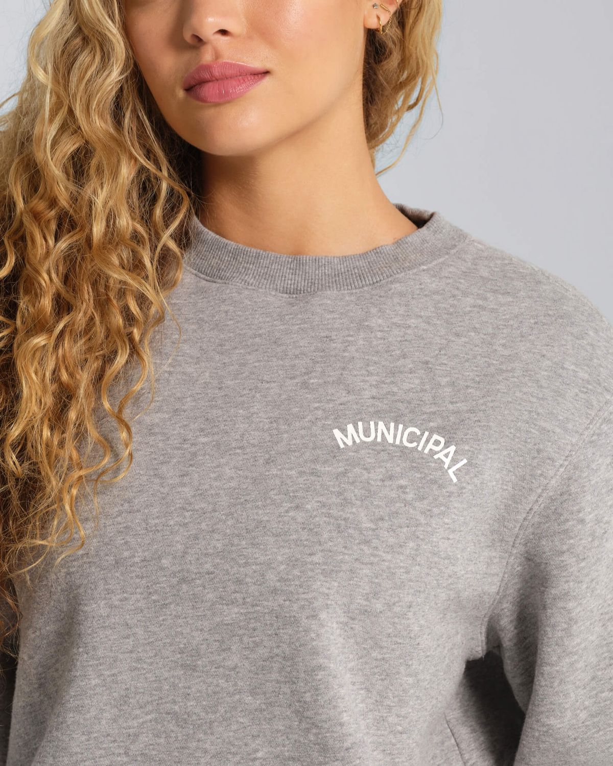 Women's Varsity Crew Neck Athletic Gray Heather / White