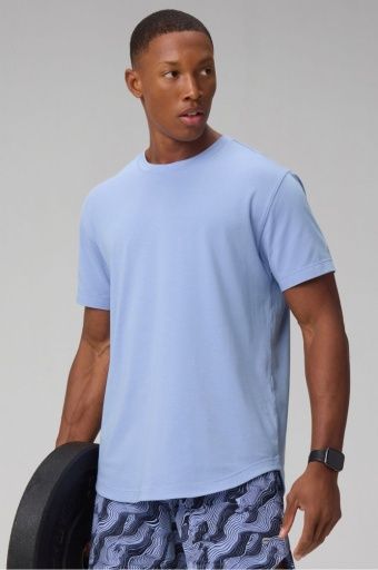 THE 24-7 TEE CURVED HEM, Colour: BLUE OXFORD, Size: S
