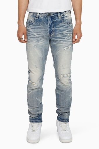 HONEYCOMB EFFECT WASHED JEANS, Size: 28