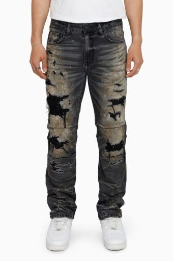 HEAVY RIP &amp; REPAIRED JEANS